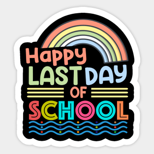 Happy Last Day Of School Kids Teacher Student Graduation Sticker